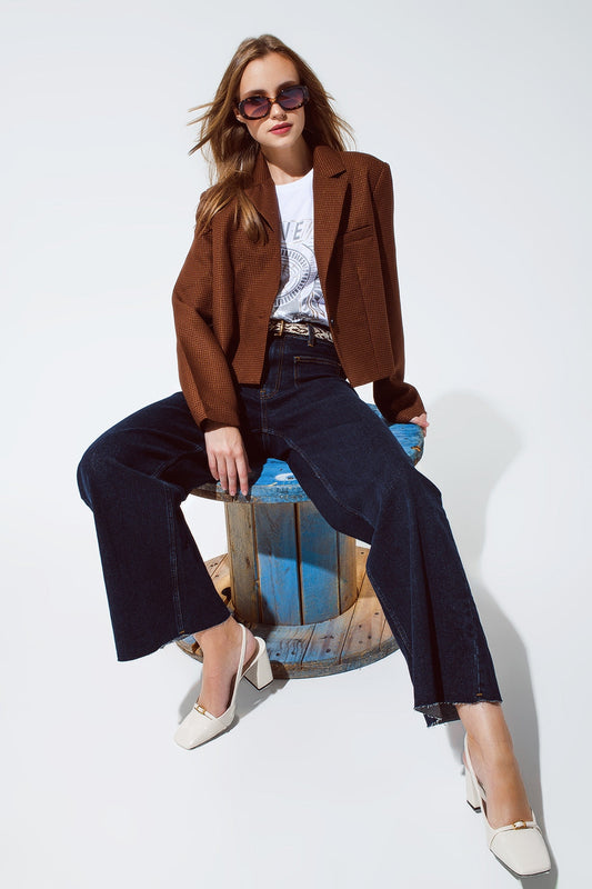 Bruine Oversized Cropped blazer