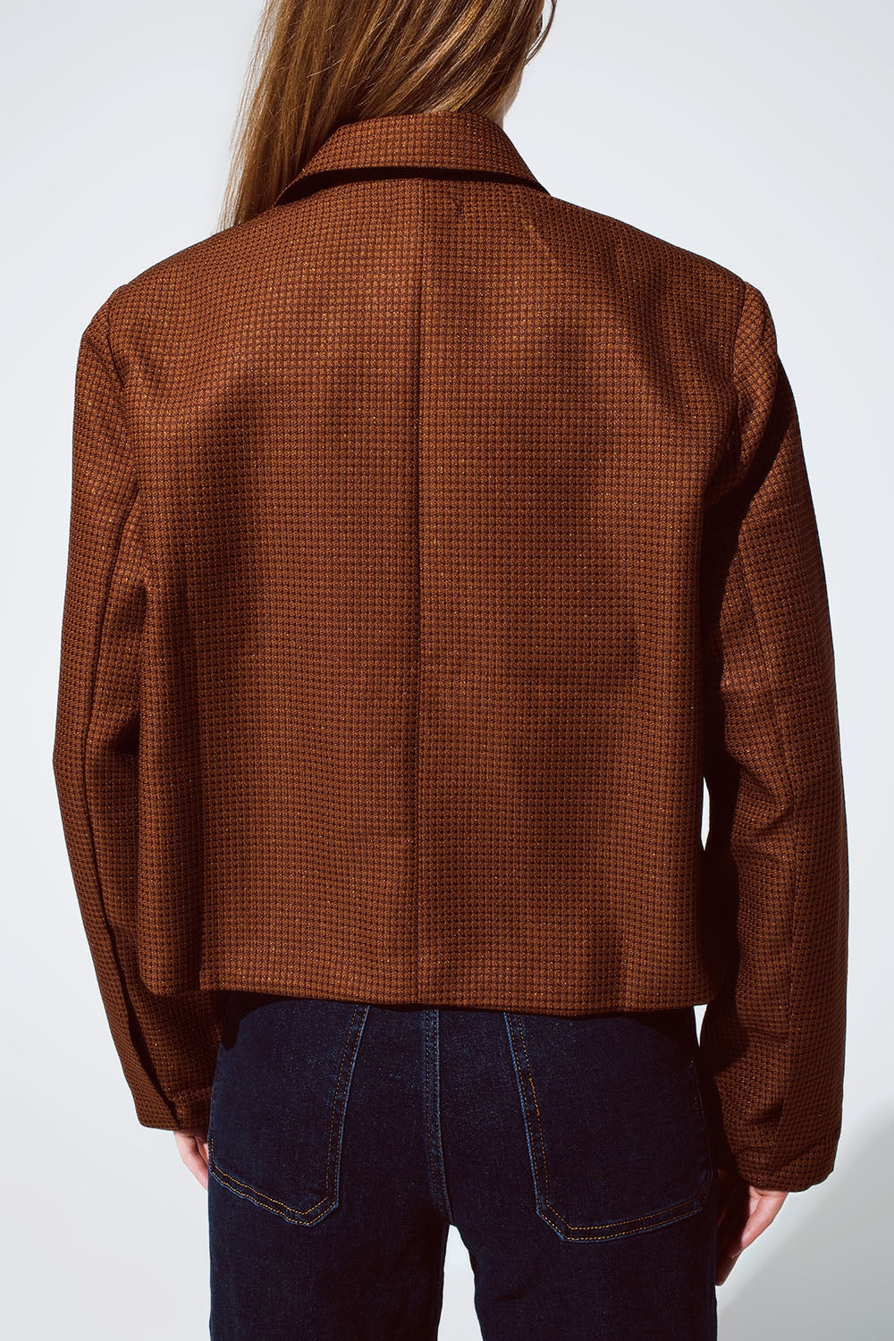 Bruine Oversized Cropped blazer